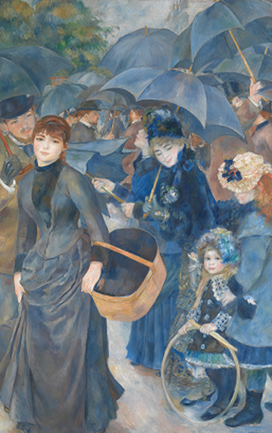 피에르 오귀스트 르누아르 <우산> 캔버스에 유채, 1881-85년경, 180.3×114.9cm, 내셔널갤러리, 런던 