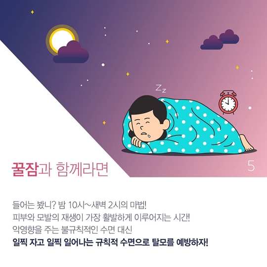 탈모 방지 꿀팁 다섯가지