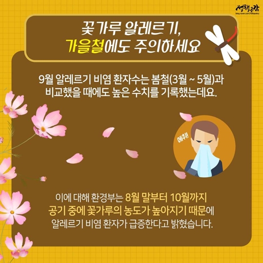 가을철 꽃가루 알레르기 ‘주의’