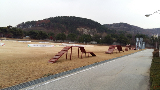 마약탐지견 훈련 운동장이다.