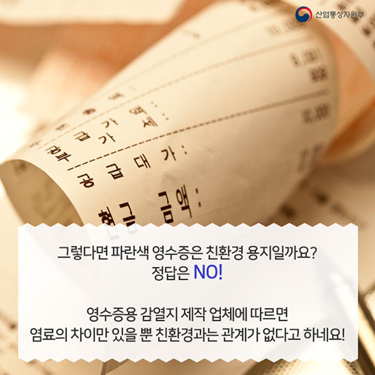 파란 영수증, 너의 정체는?