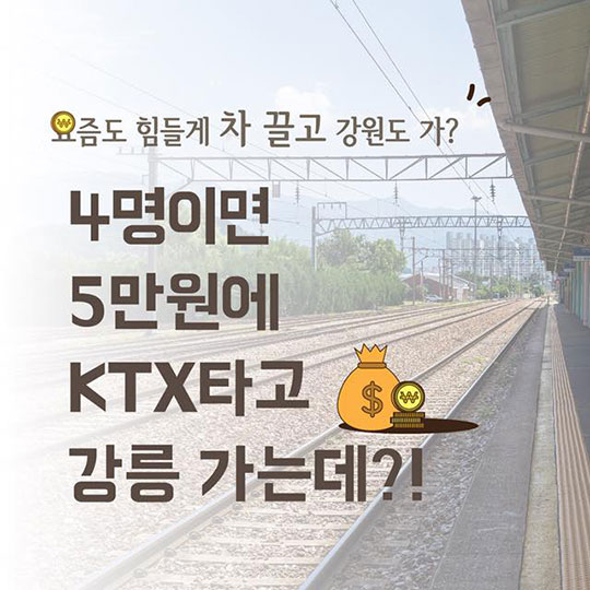 4명이 5만원에 KTX 타고 강릉 가는 법