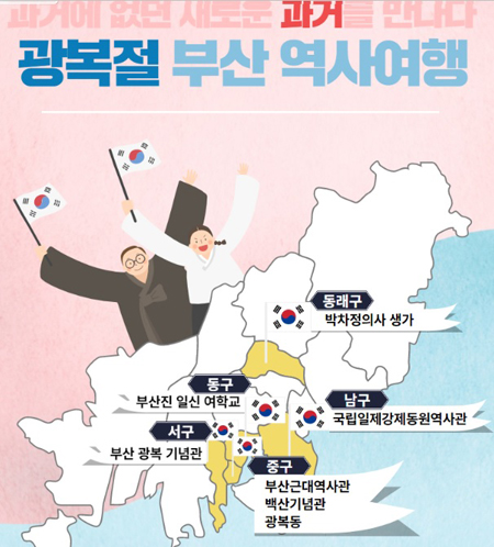 부산관광공사는 가족과 친구들이 함께 둘러보기 좋은 부산 독립운동 대표 유적지 7곳으로 선정했다