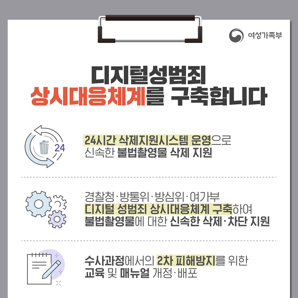 디지털성범죄 더욱 강력하게 대응합니다