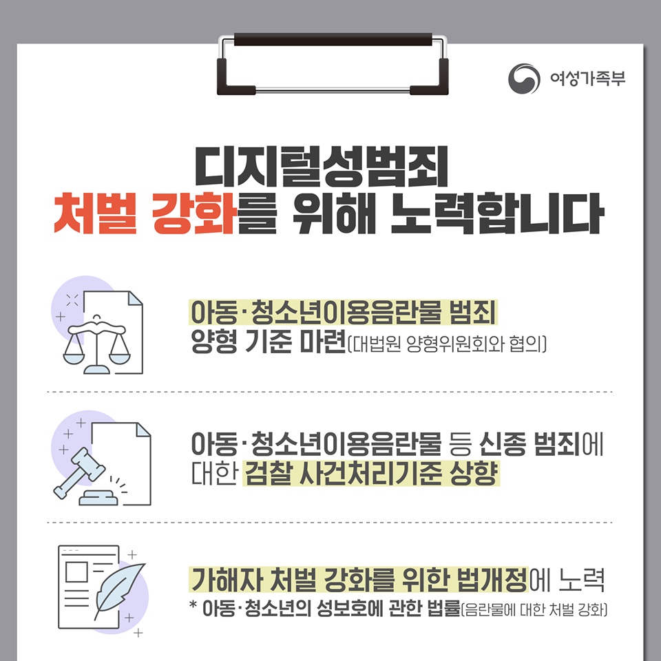 디지털성범죄 더욱 강력하게 대응합니다