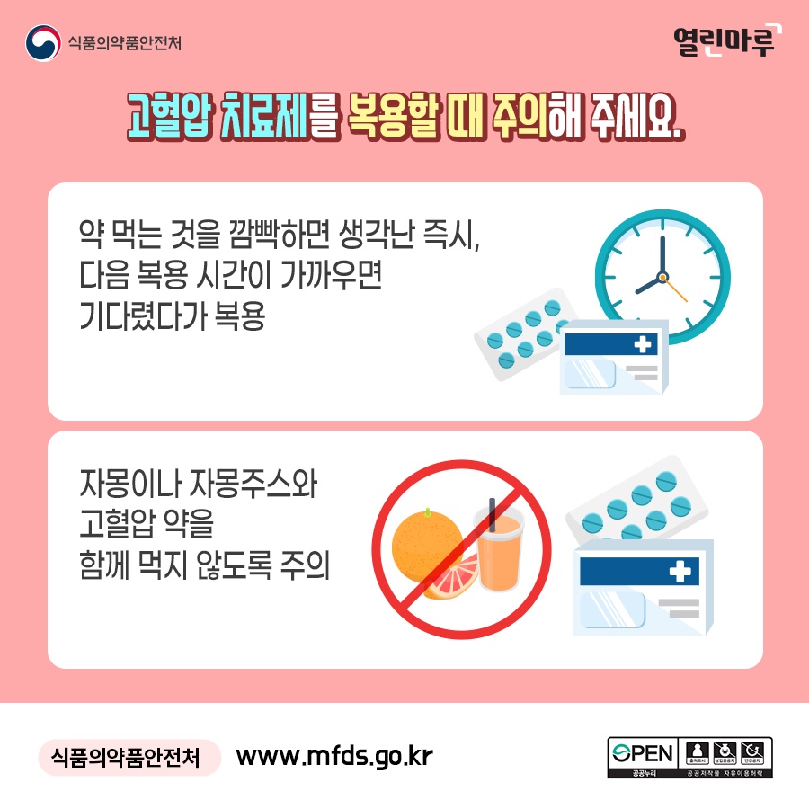 고혈압 치료제 안전하게 복용하세요!