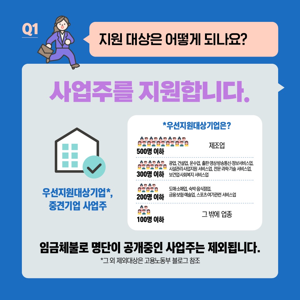 유연근무 하는 사업주를 지원합니다