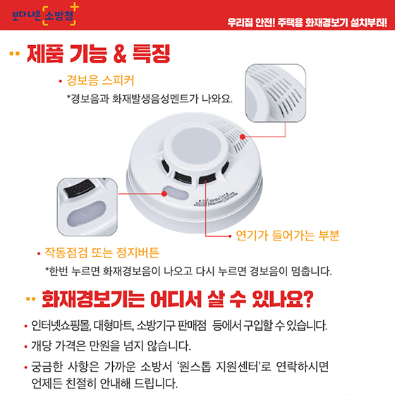 우리집 안전, 주택용 화재경보기 설치부터