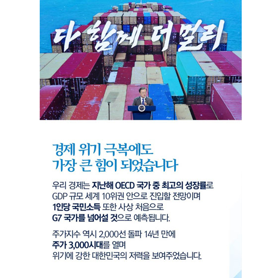 경제 위기 극복에도 가장 큰 힘이 되었습니다