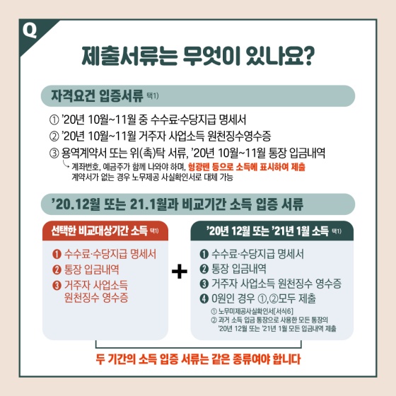 제출서류는 무엇이 있나요?