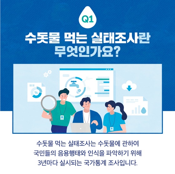 Q1. 수돗물 먹는 실태조사란 무엇인가요?