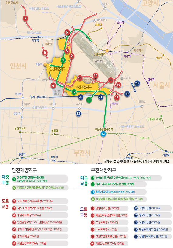 인천 계양 광역교통개선대책.