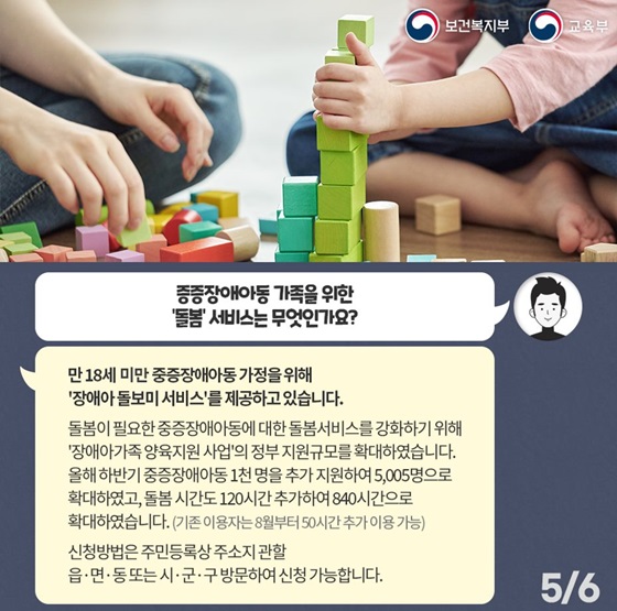 중증장애아동 가족을 위한 ‘돌봄’ 서비스는 무엇인가요?