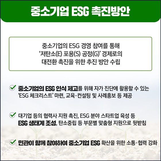 중소기업 ESG 촉진방안