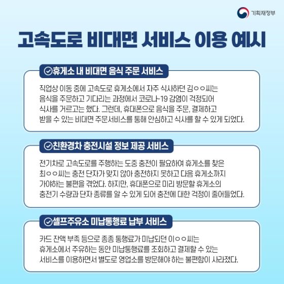 고속도로 이용을 더욱 편리하게! ‘고속도로 비대면 서비스’