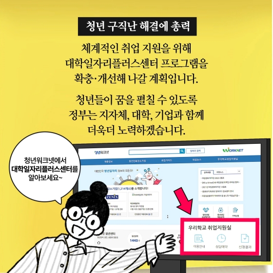 전문가 진로 상담부터 취업연결까지, 청년들의 도전을 지원합니다!