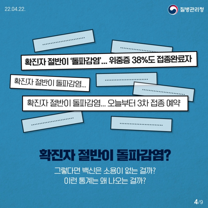 돌파감염이 많다고 느껴지는 이유는?