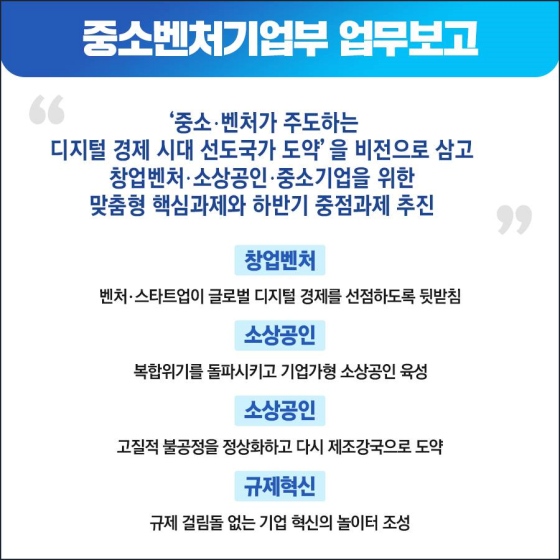 2022년 중소벤처기업부 업무보고 - 디지털 경제 시대 선도국가 도약