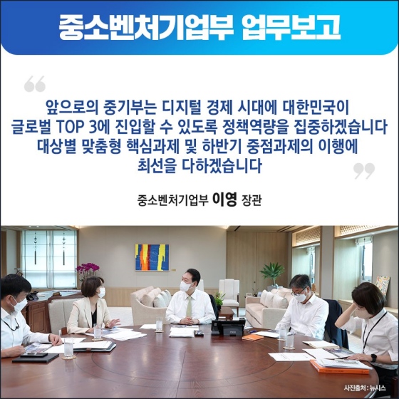 2022년 중소벤처기업부 업무보고 - 디지털 경제 시대 선도국가 도약