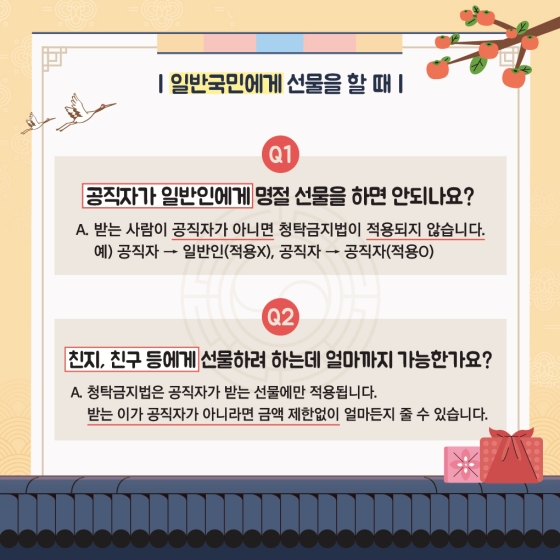 2022년 추석 명절 청탁금지법 바로알기 Q&A