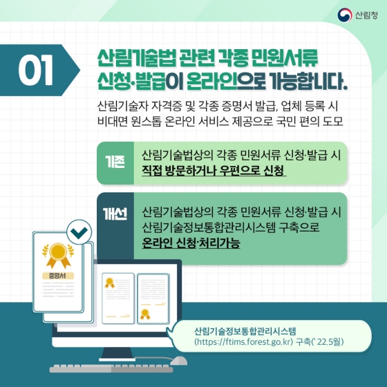 산림청 2022년 상반기 규제혁신 대표사례