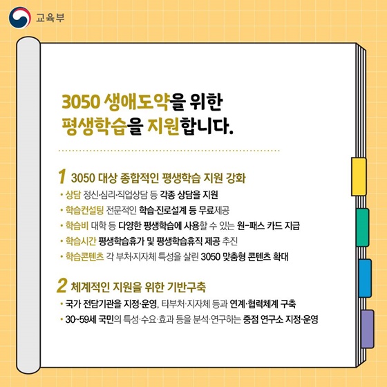 국민의 역량과 삶의 질 향상을 위해 평생 학습 이렇게 바뀝니다!