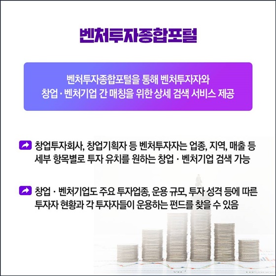 벤처투자 정보 한 눈에 … ‘벤처투자종합포털’ 서비스 운영 개시