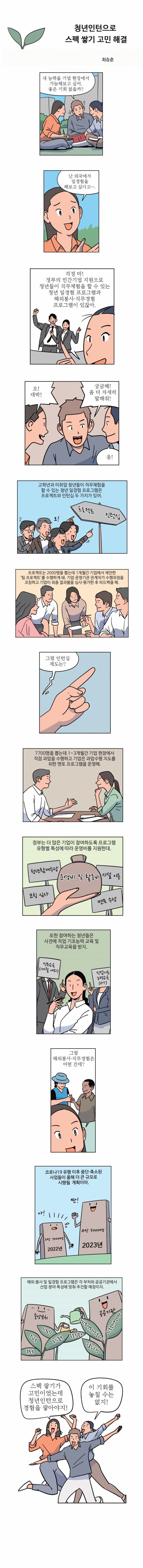 청년인턴으로 스펙 쌓기 고민 해결