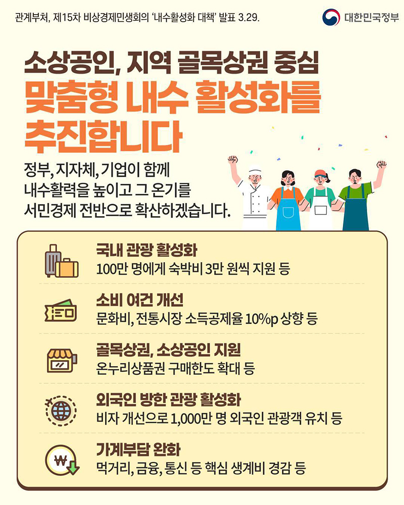 소상공인, 지역 골목상권 중심 맞춤형 내수활성화를 추진합니다 하단내용 참조