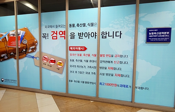 신고 후 검역을 꼭 받도록 하자.