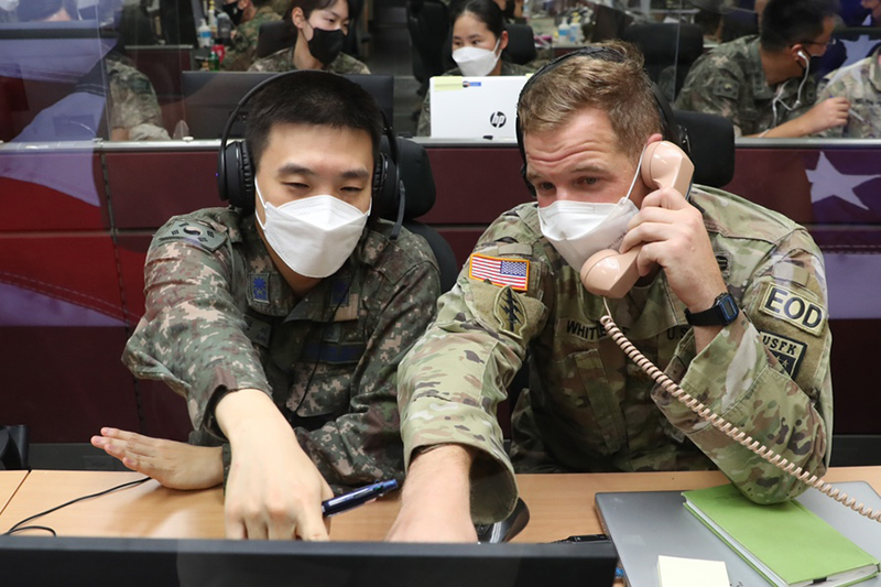 On August 23 last year, ROK-US Soldiers participating in the ROK-US joint exercise at the CP-TANGO.  (Photo = Ministry of National Defense)