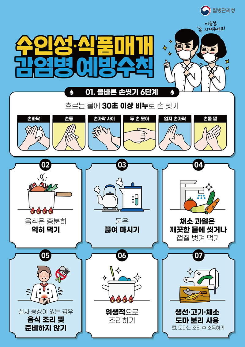 수인성·매개감염병 7대 예방수칙