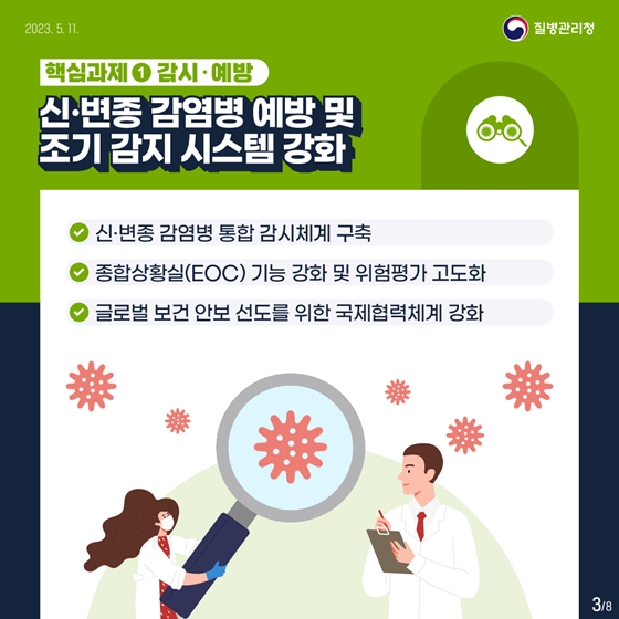 신종감염병 대유행 대비 중장기 계획 핵심과제