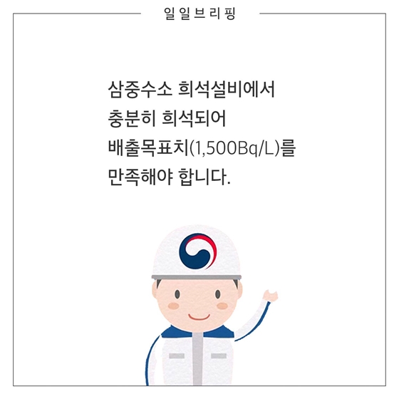 삼중수소가 배출기준 미만인지 어떻게 확인하나요?