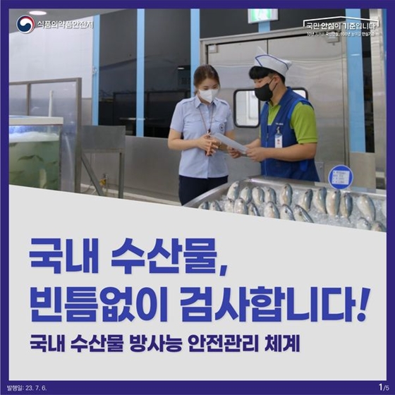 국내 수산물, 빈틈없이 검사합니다!