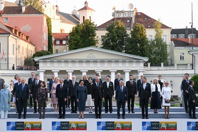 President Yoon Seok-yeol attends the NATO Allies and Partners Summit held in Vilnius, Lithuania on the 12th (local time).