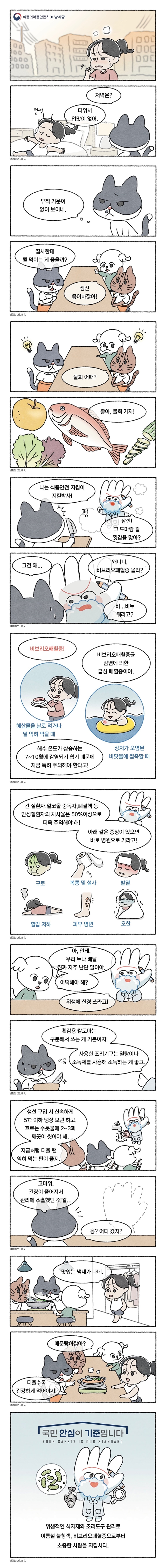 [식약처 X 냥식당] 여름철 비브리오패혈증 예방법!