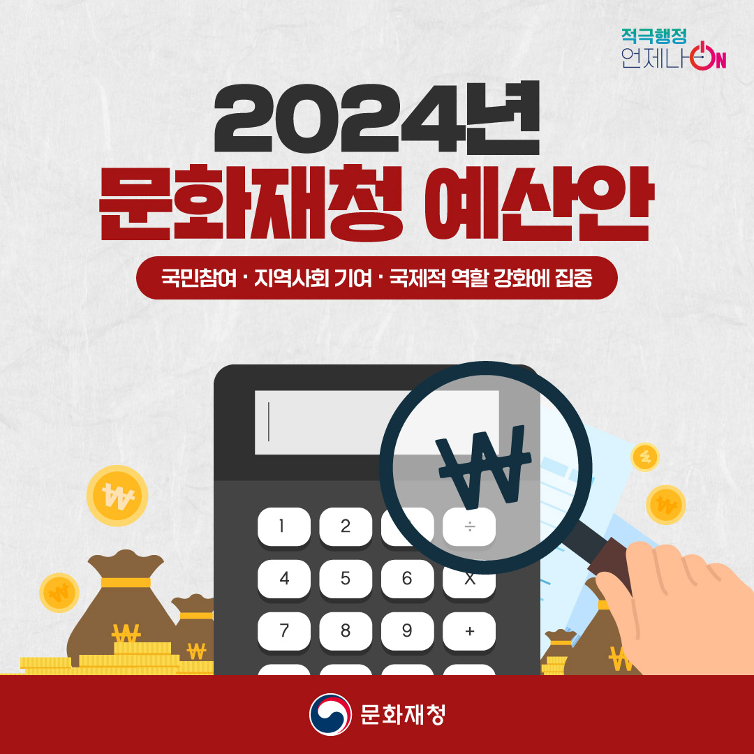 2024년 문화재청 예산안 1조 3,489억 원