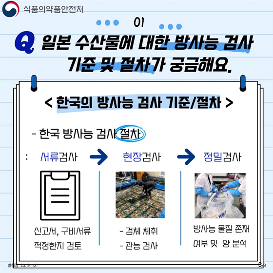 수산물 안전관리, 국민이 묻고 식약처장이 답하다