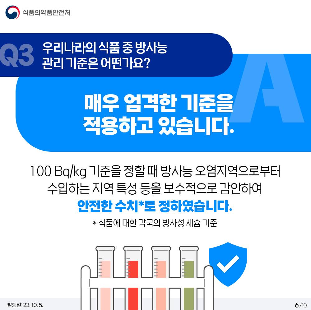 수입식품 방사능 안전관리 10문 10답 <1탄>
