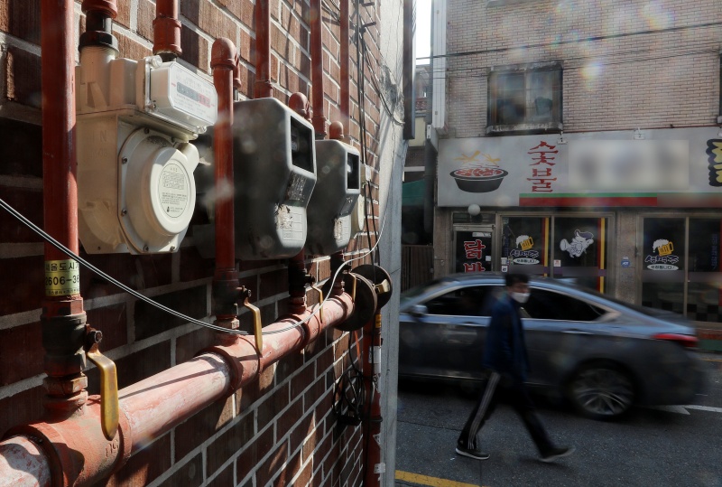 서울 시내 주택가에 설치된 가스 계량기의 모습.(ⓒ뉴스1, 무단 전재-재배포 금지)