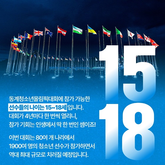 숫자로 보는 2024 강원 동계청소년올림픽대회