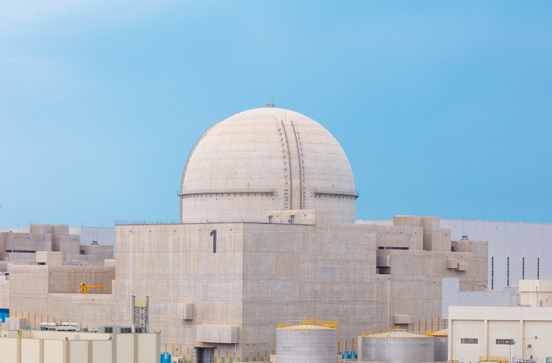 우리나라가 처음 수출한 원자력 발전인 아랍에미리트(UAE) 바라카 원전 1호기의 모습.(ⓒ뉴스1, 한국전력 제공, 무단 전재-재배포 금지)