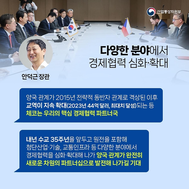 한국-체코 신규원전 우선협상대상자 선정 이후 전략적 협력 강화