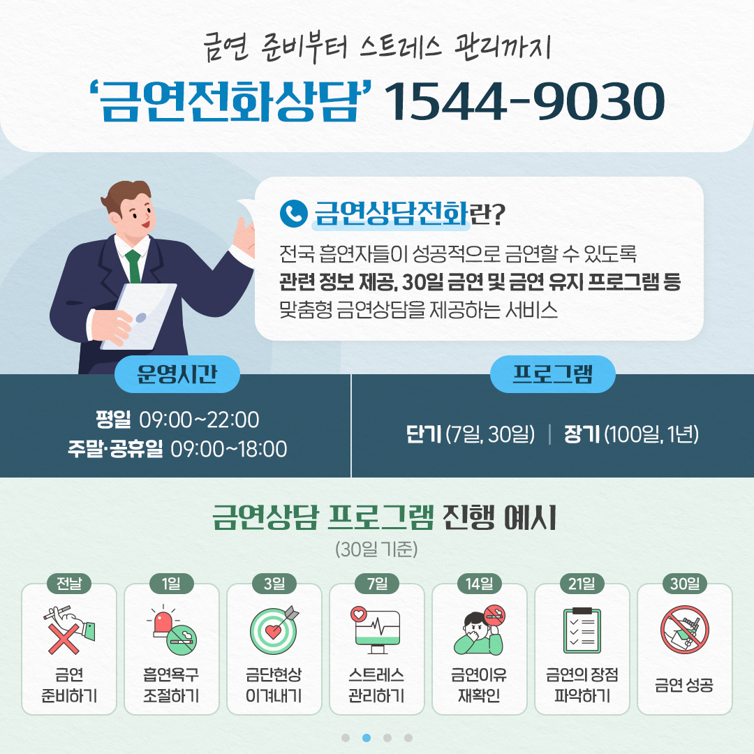 나에게 딱 맞는 ‘국가금연지원서비스’로 금연 성공하세요!