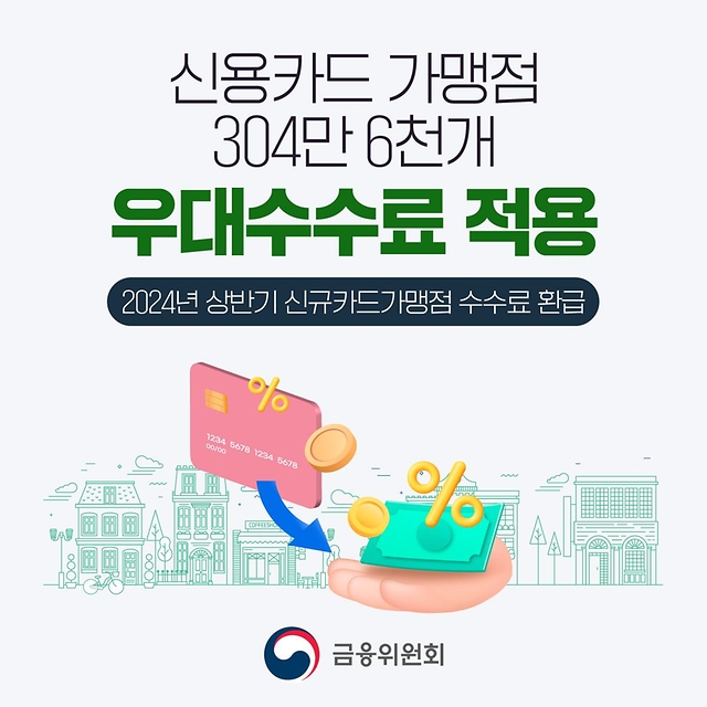 신용카드 가맹점 304만 6천개 우대수수료 적용