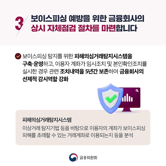 간편송금 악용 보이스피싱 피해를 신속하게 차단합니다