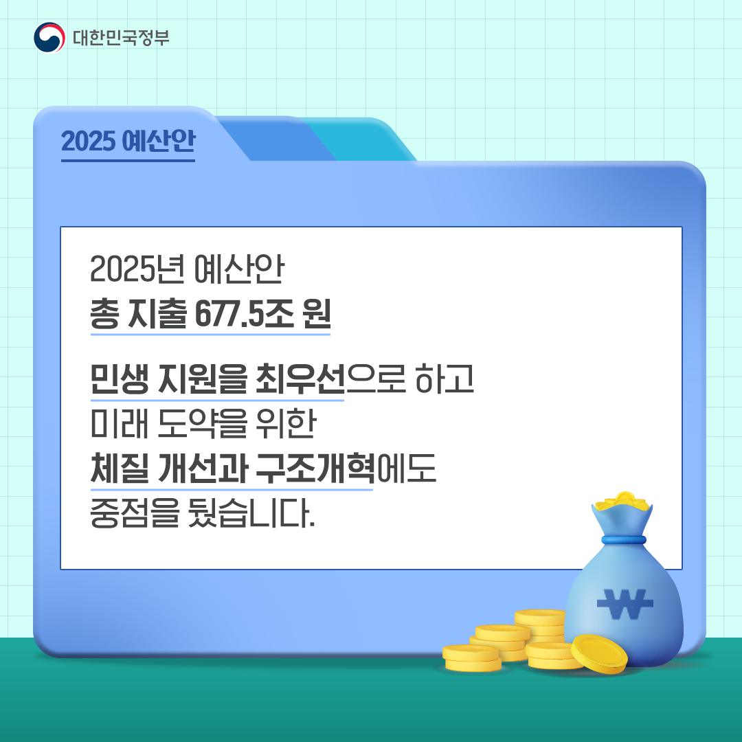 [2025 예산안] 삶을 든든히 지키고 미래를 충실히 준비