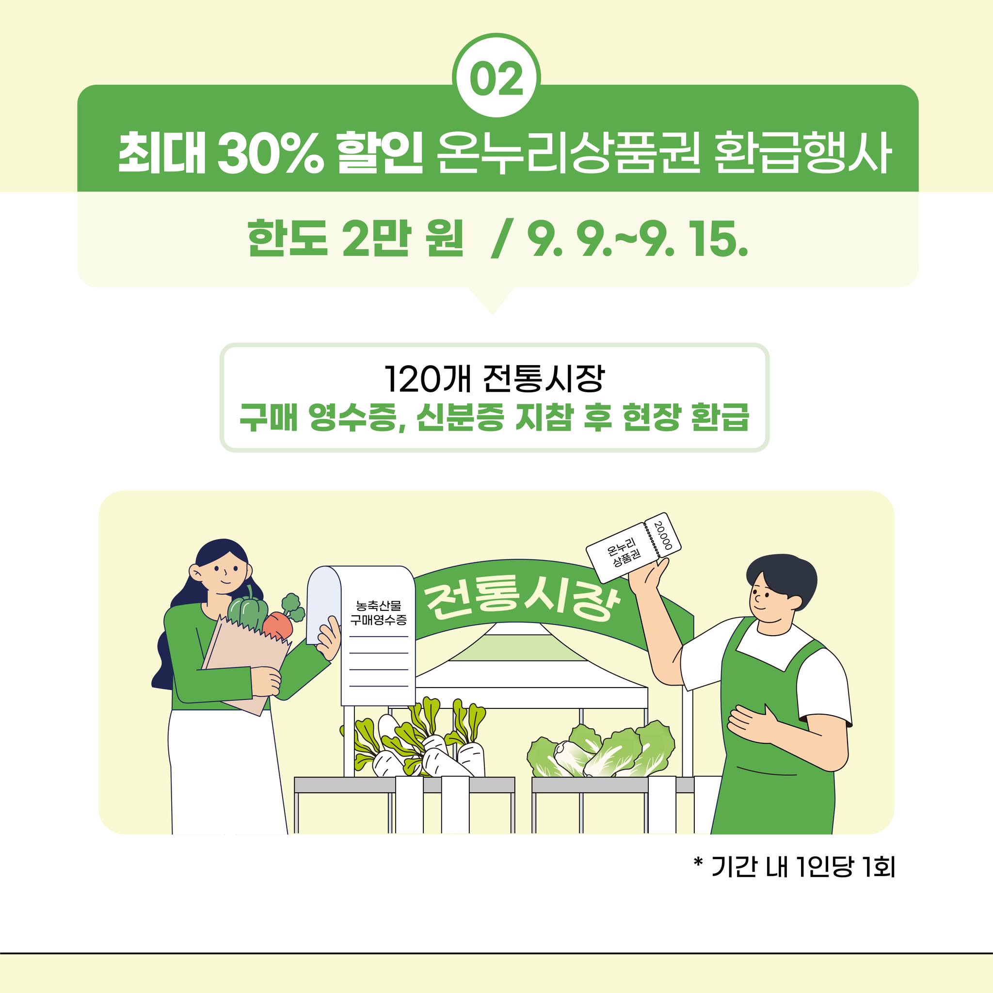 추석 국산 농축산물 구매 시 최대 50% 할인 지원