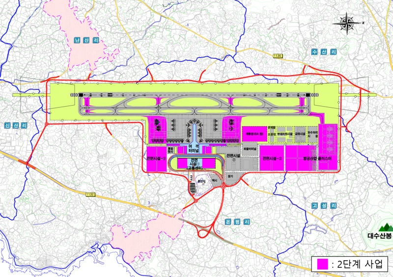 제주 제2공항 평면도.(제공=국토교통부)